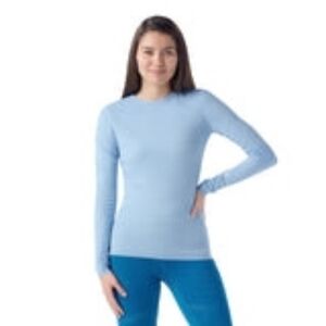 NWT SMARTWOOL INTRAKNIT SWEATER Women Size L Blue Wool Mix Outdoor Wear